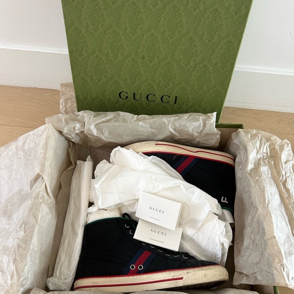Men’s Gucci High Tops w/Box- EU size 7, US size 9. Gently used. Retail for $850. - Picture 2 of 5